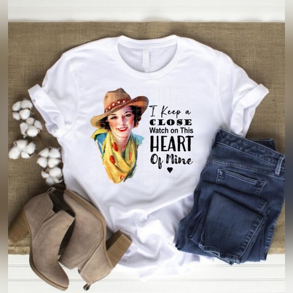 Cactus Moon for Gildan Tops - Cactus Moon Graphic Tee - "Close Watch/Heart of Mine" - various sizes